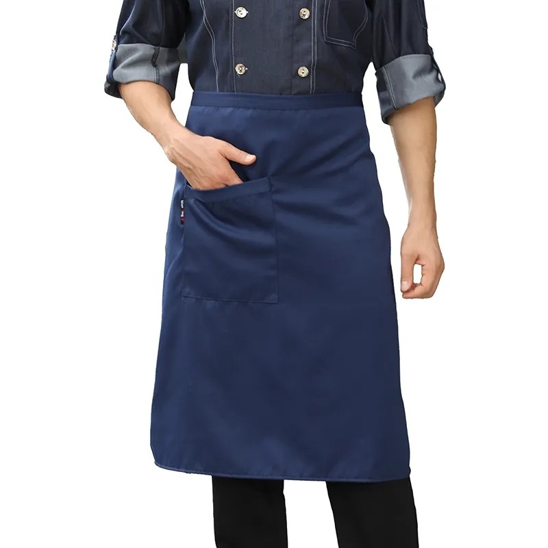 隆京啸厨师工作服男围裙酒店餐饮食堂厨房半身围裙后厨半截长款围腰