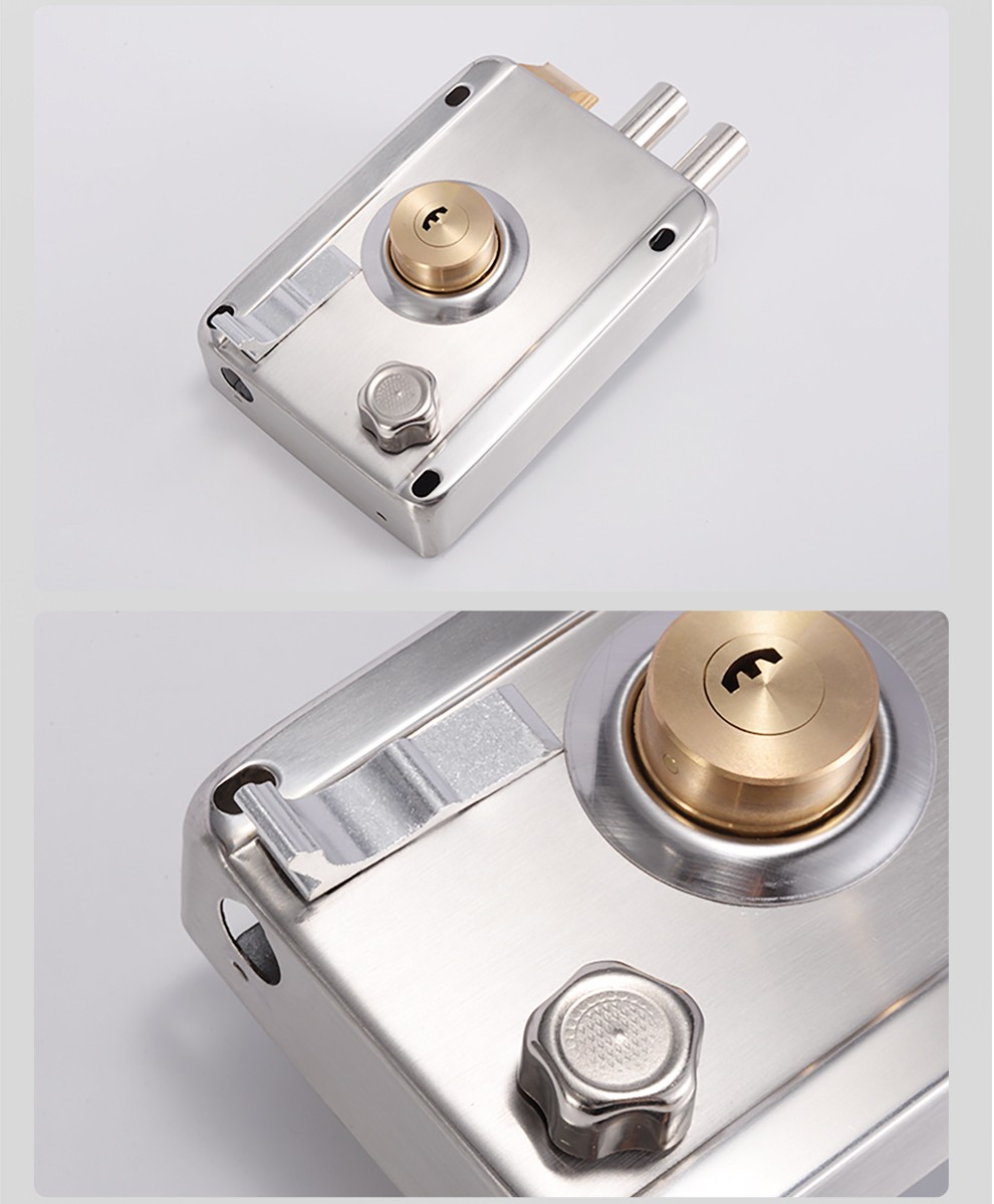 杰犀外装门锁老式防盗锁家用大门铁门木门房门锁通用型防撬铜舌铜芯