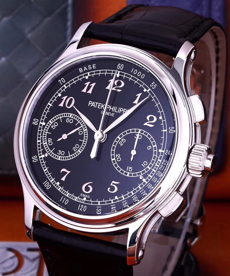 二手95新patekphilippe百达翡丽超级复杂功能计时5370p铂金男士商务
