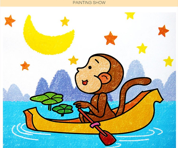 fgacct油画棒六角形填色幼儿园宝宝涂鸦笔手绘画笔套装12色套装122712