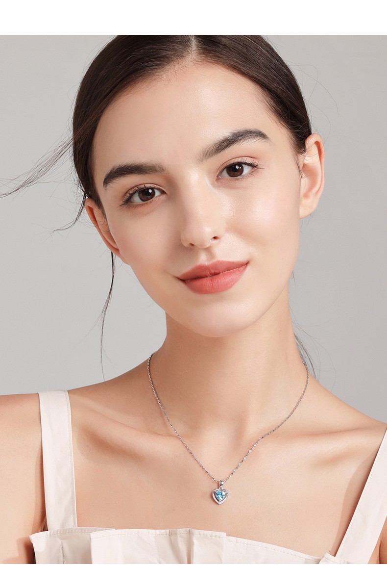 宝拉布菲海洋之心项链女结婚纪念日表白礼品纪念日生日情人节女神三八