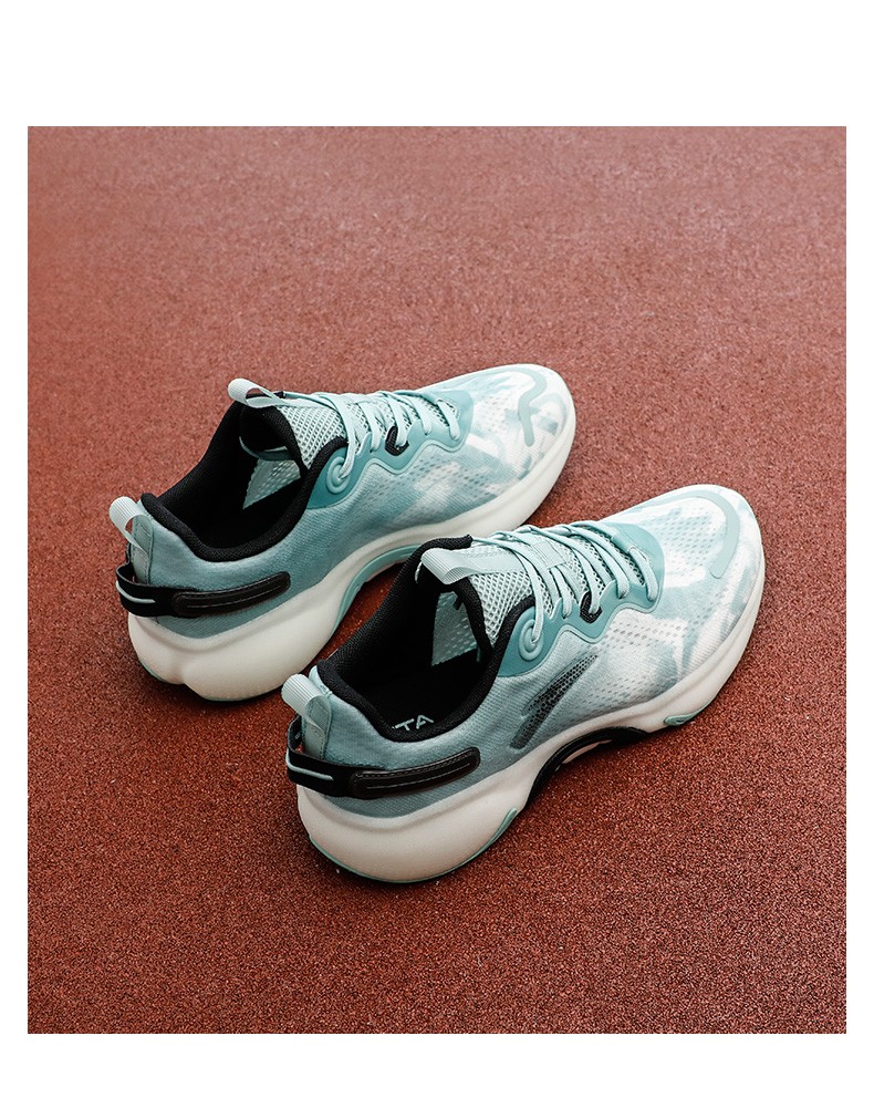 安踏泡泡跑步鞋男新款2022夏季男士缓震厚底透气网面运动鞋轻便休闲