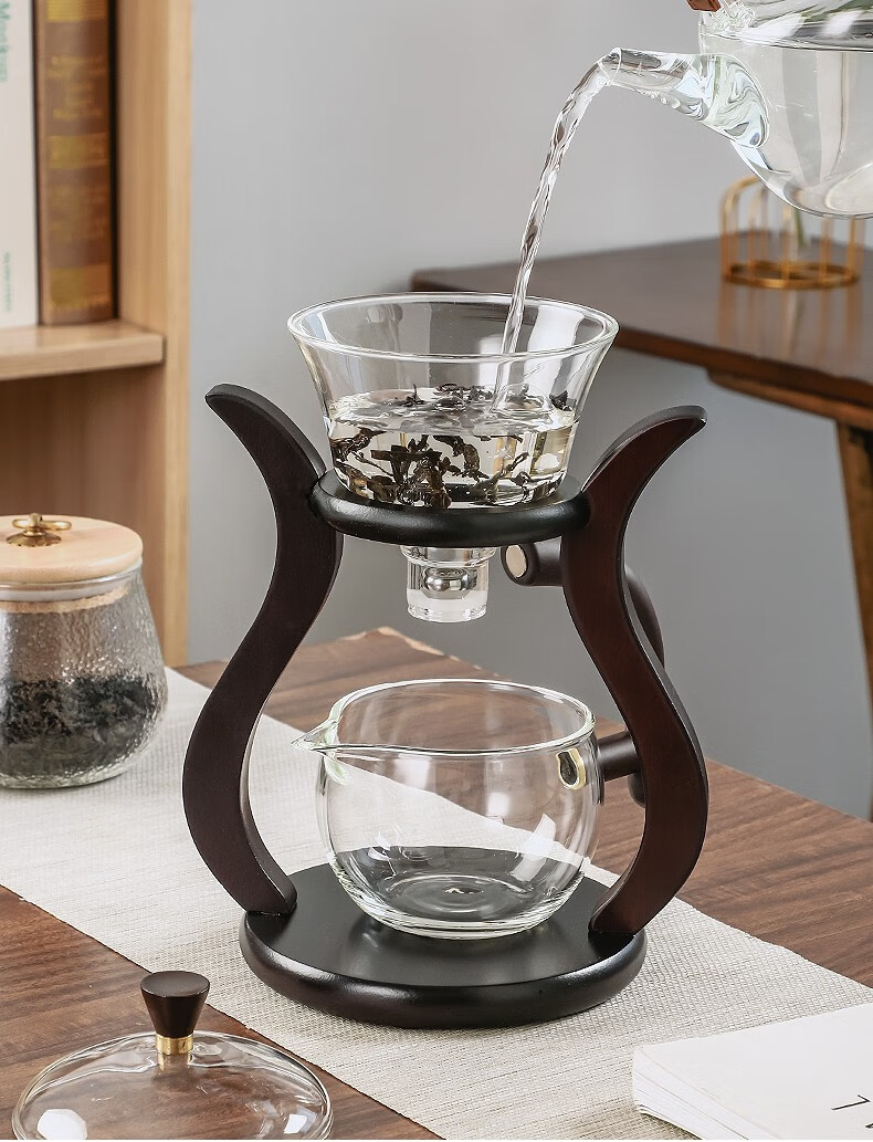 bincoo玻璃冲泡茶壶磁吸感应自动懒人泡茶神器家用沏茶壶功夫茶具套装
