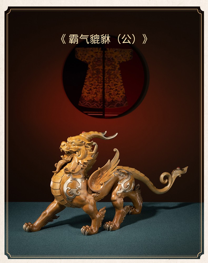 铜师傅全铜摆件霸气貔貅一对铜工艺品瑞兽家居饰品客厅礼品摆件开业