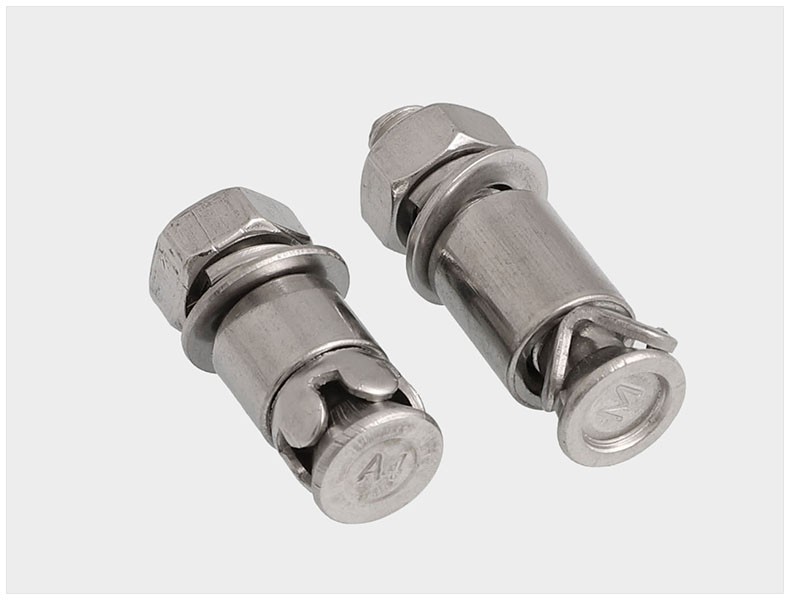 m6m8 304不锈钢敲击式背栓螺丝 膨胀抗震背栓 大理石幕墙配件螺栓 m8*