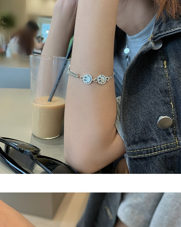 余今 韩国东大门手链女嘻哈原宿风个性笑脸手链女学生潮ins小众设计