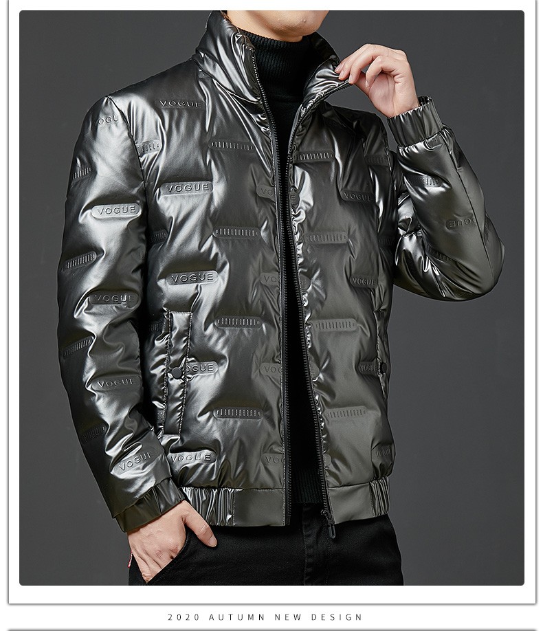 花花公子品牌【高品质白鸭绒 保暖羽绒服】冬季帅气男士保暖羽绒服亮