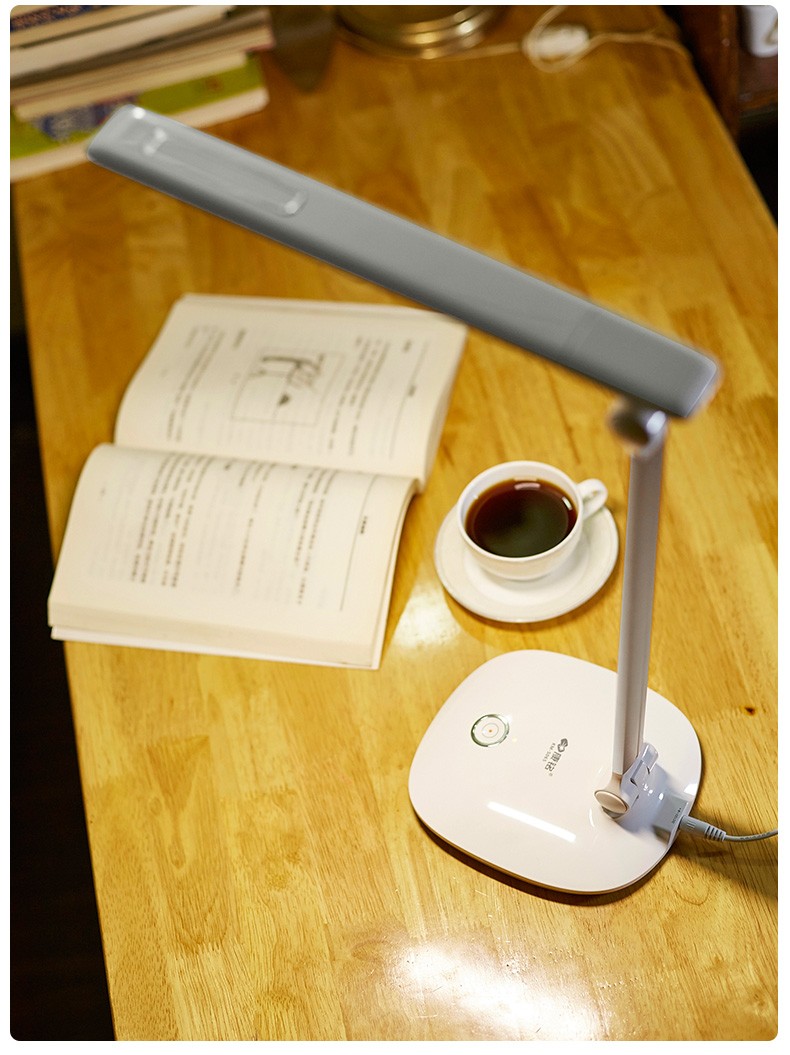 康铭led台灯护眼无频闪学生学习灯 插电款床头写字书桌房阅读灯三色温