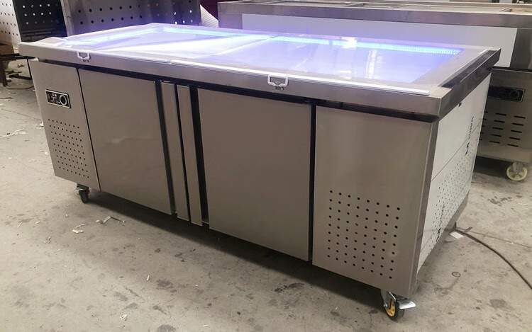 阶梯冰台海鲜烧烤保鲜展示柜明档商用点菜柜水果捞保鲜柜串串柜迈森睿