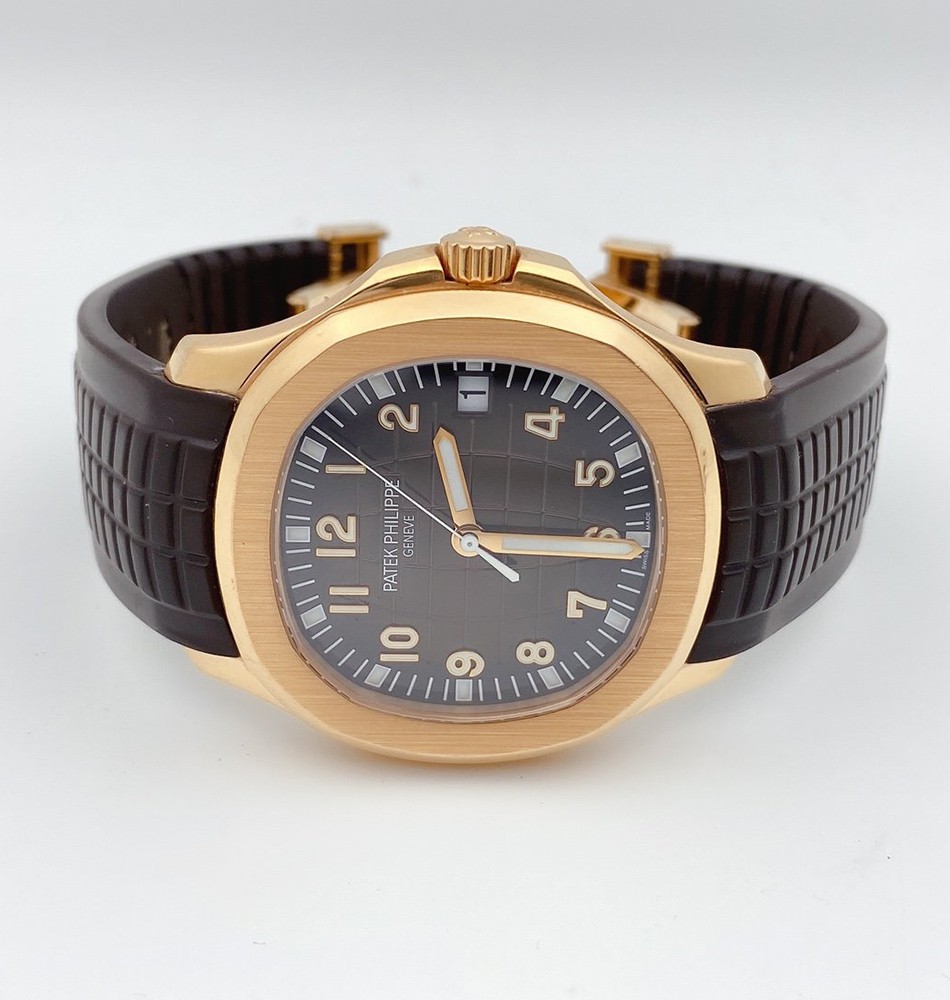 二手95新百达翡丽ppaquanaut系列5167r001自动机械18k玫瑰金男士腕表