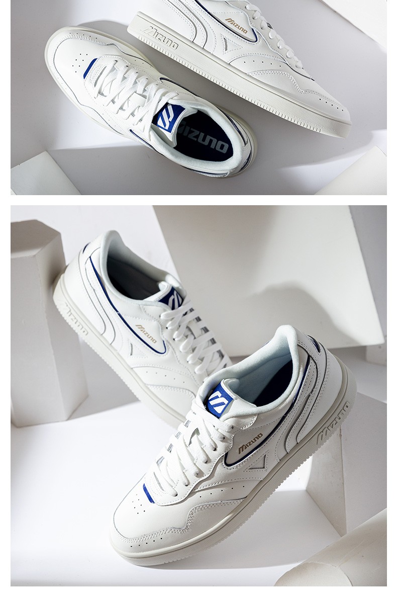 mizuno美津浓帆布鞋经典情侣复古舒适百搭休闲板鞋courtlite02笋白色