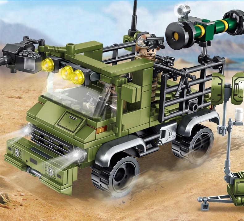 同款森宝积木儿童军事坦克装甲车二战中国拼装玩具乐模型高坦克拼插