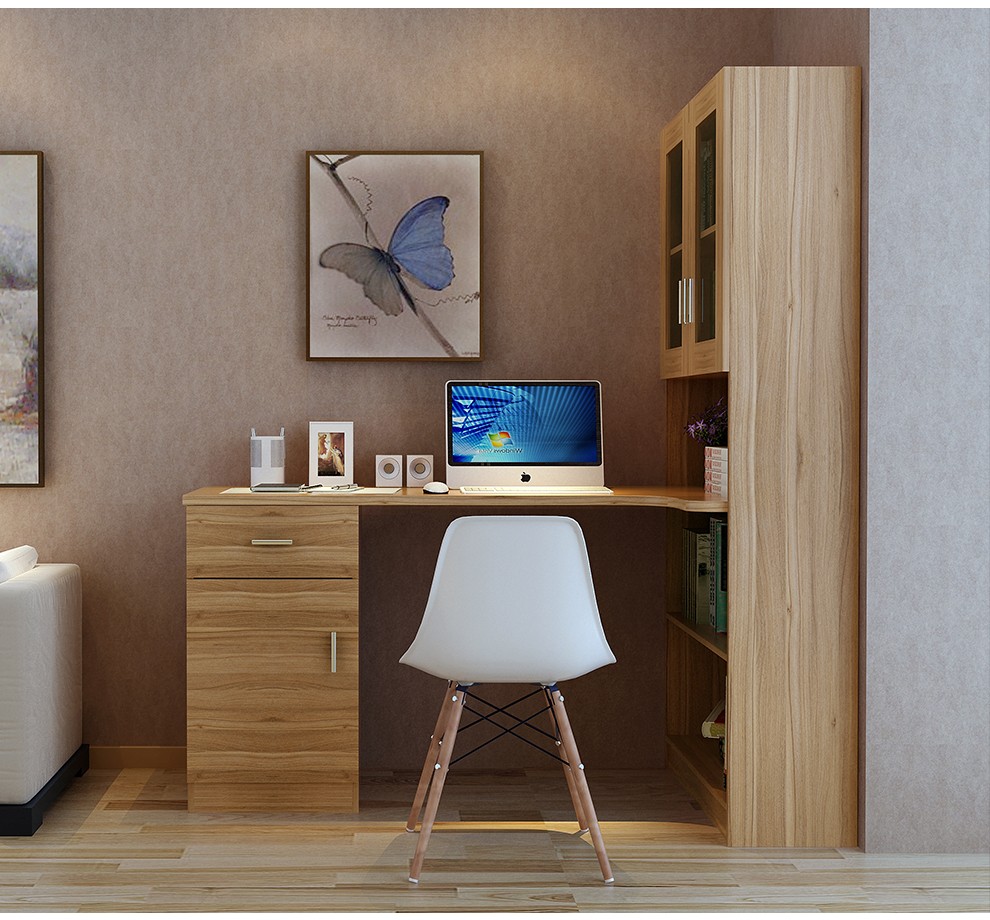 京昕电脑桌台式家用转角电脑桌书桌书柜组合学习书桌写字桌书房电脑