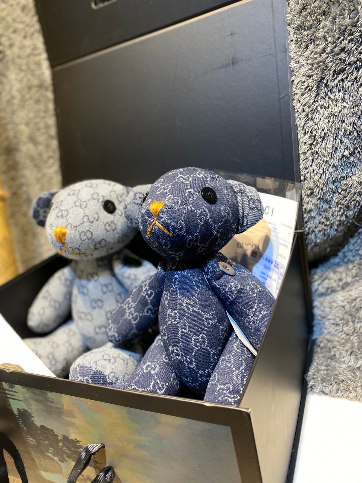 gucci关节熊创意礼盒熊送女朋友熊泰迪熊毛绒玩具公仔玩偶摆件安抚