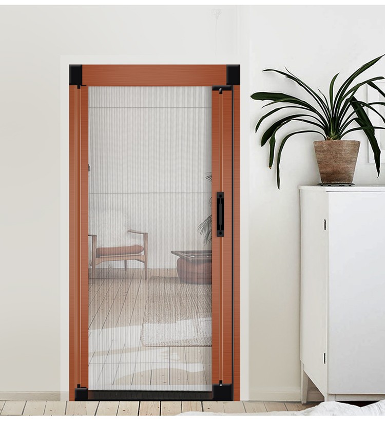 纤雅洁无轨纱门推拉式防蚊门折叠推门隐形家用伸缩沙门铝合金入户门