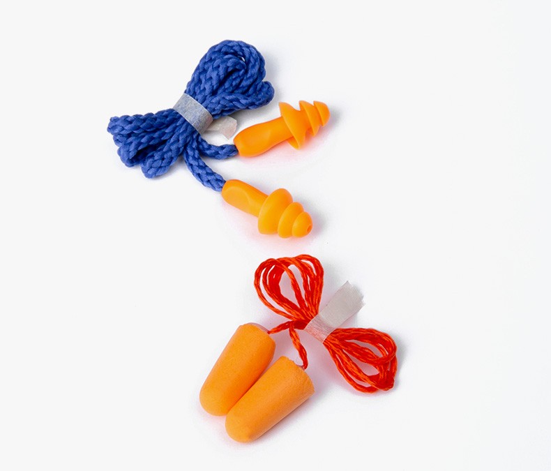 工业耳塞防噪音带线工作抗噪神器工厂睡眠硅胶隔音机械降噪音 黑灰