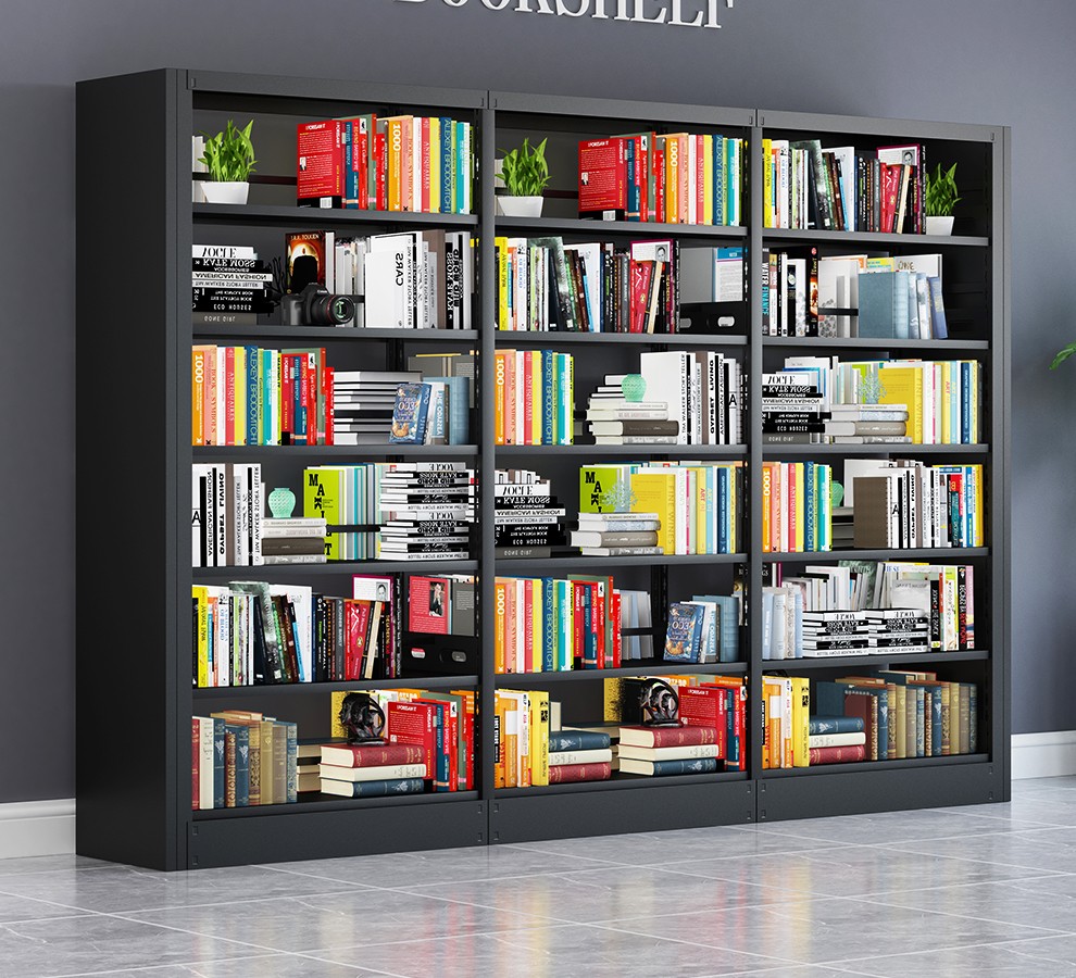 图书馆书架钢制书店学校单双面资料架阅览室档案架落地办公室收纳架