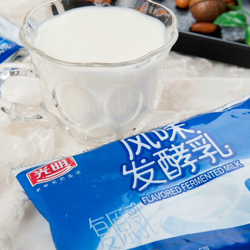 原味酸奶袋装经典益生菌风味发酵乳粘稠儿童早餐水果捞酸牛奶 原味