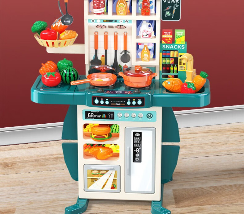 迷你厨房儿童过家家玩具厨具餐台套装宝宝做饭炒菜玩具男孩女孩煮饭