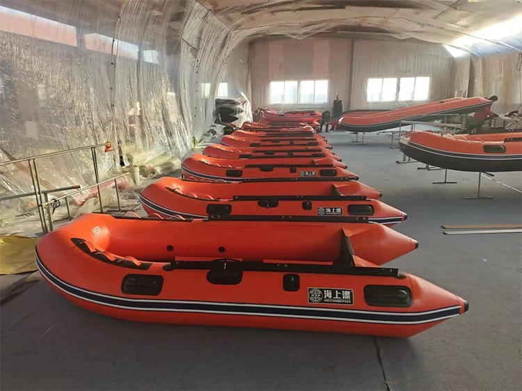 宝栗橡皮艇冲锋舟加厚钓鱼船路亚艇防汛救援充气皮划艇铝合金底海派伦