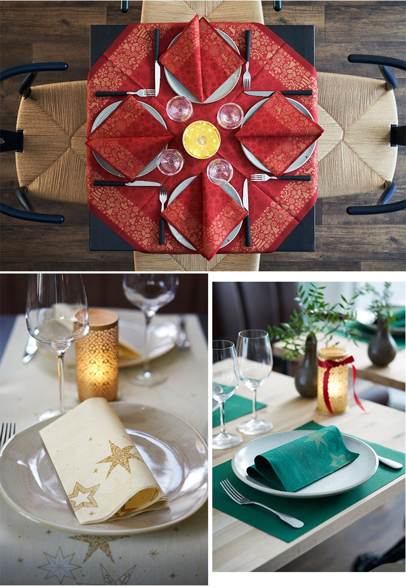 duni德国原装进口成品一次性60大张厚餐巾纸婚礼宴席西餐中餐酒店餐厅