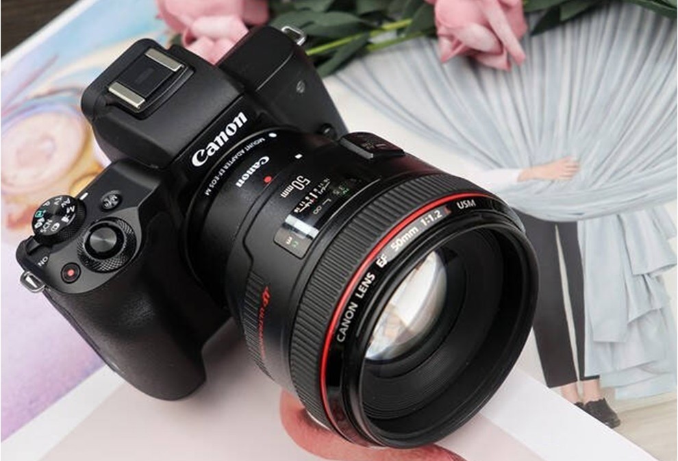 佳能m50二代微单相机2代数码相机自拍美颜微单套机黑色白色vlog白色