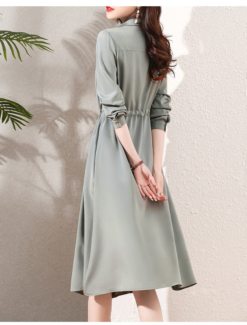 法莎尼亚frshaniah品牌女装连衣裙女中长款2022春季新款气质显瘦裙子