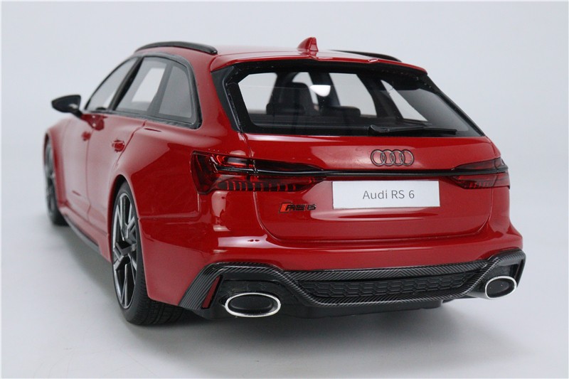 topspeed 1:18 奧迪 audi rs6 紅色 樹脂汽車模型 仿真汽車模型【圖片