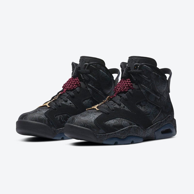 耐克nike air jordan乔6 aj6 mid全明星中帮 男女情侣款篮球鞋 烟灰 c