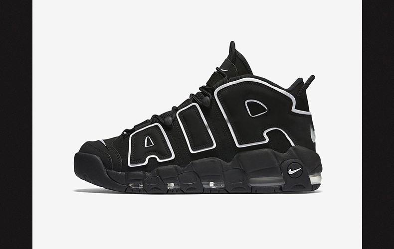 nike耐克男鞋airmoreuptempo大air皮蓬黑白复刻男子篮球鞋