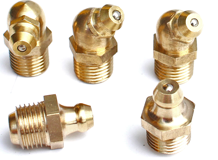 黄油嘴m6m8m10直头弯45度90全铜注油咀滑块油嘴黄油枪油嘴套装m12125