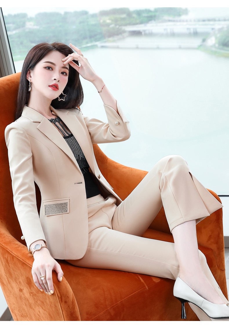 晨芙职业装女装套装春季新款时尚韩版长袖小西装女气质女神范名媛职场