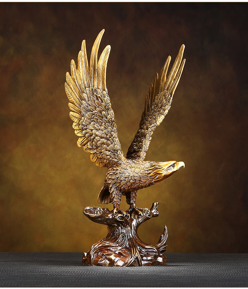 卓正大展宏图铜老鹰摆件雄鹰展翅客厅办公室桌高档装饰乔迁开业送礼品