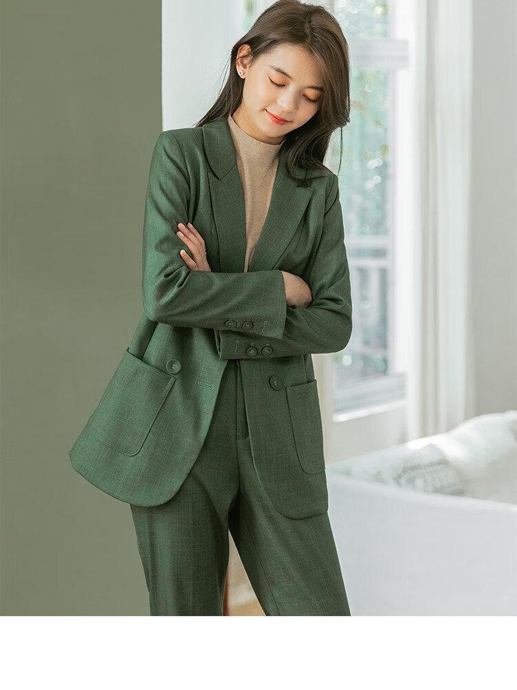 套装女2021年春季新款名媛气质女神范职业装休闲西服工装洋气减龄穿搭