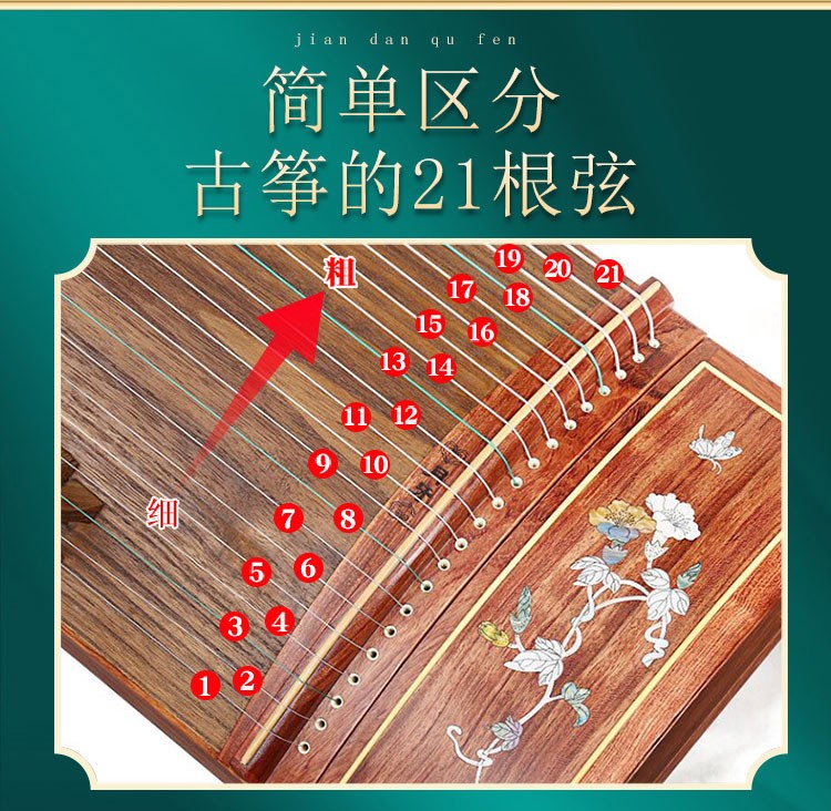 alice爱丽丝at80m-s古筝弦单弦古筝琴弦单根装民乐琴弦1-21弦单根古筝