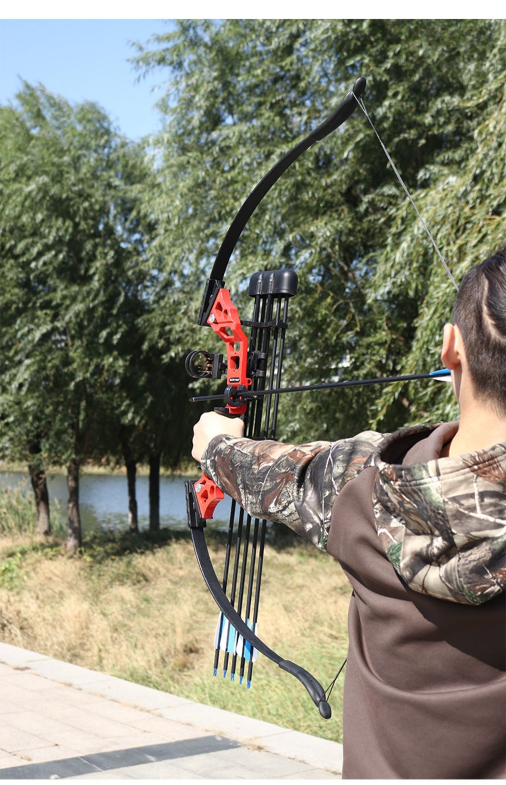 直拉反曲弓箭套装射击户外运动合金传统三角复合 神器弓 直拉至尊套餐