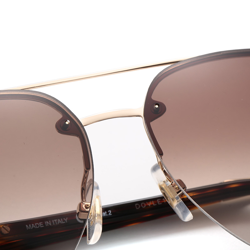 全新万宝龙 montblanc 男士金属太阳镜眼镜金色镜框棕色镜片 mb0018s