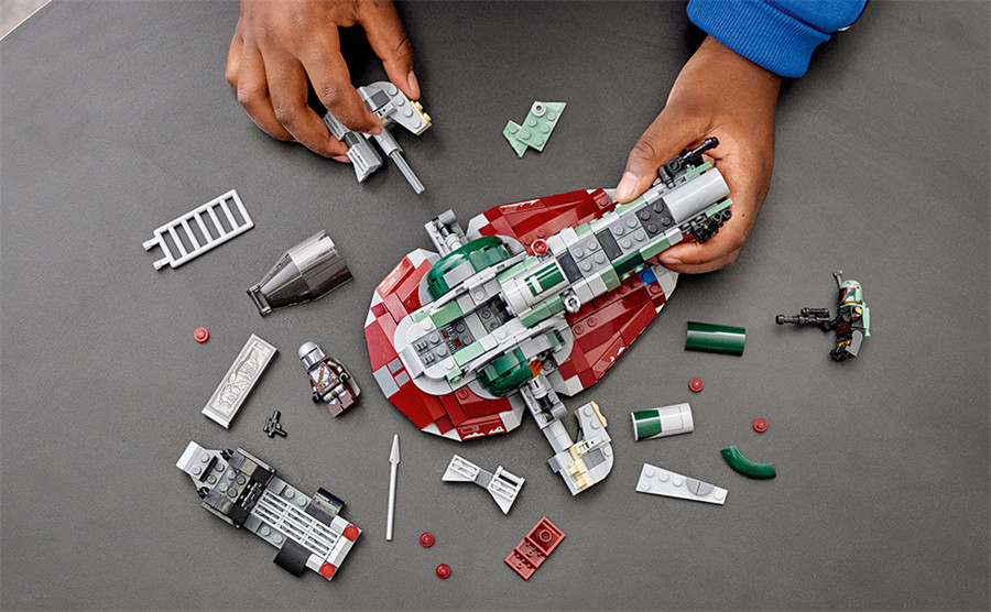 乐高lego星球大战bobafett的星际飞船75312送孩子593件儿童玩具