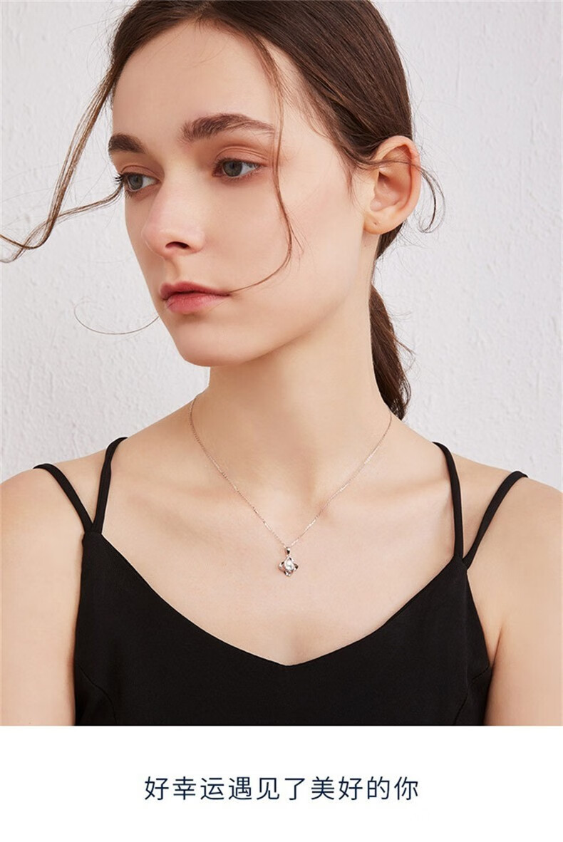 宝拉布菲平安夜圣诞节新年元旦礼物送女朋友生日礼物送女生18k金项链