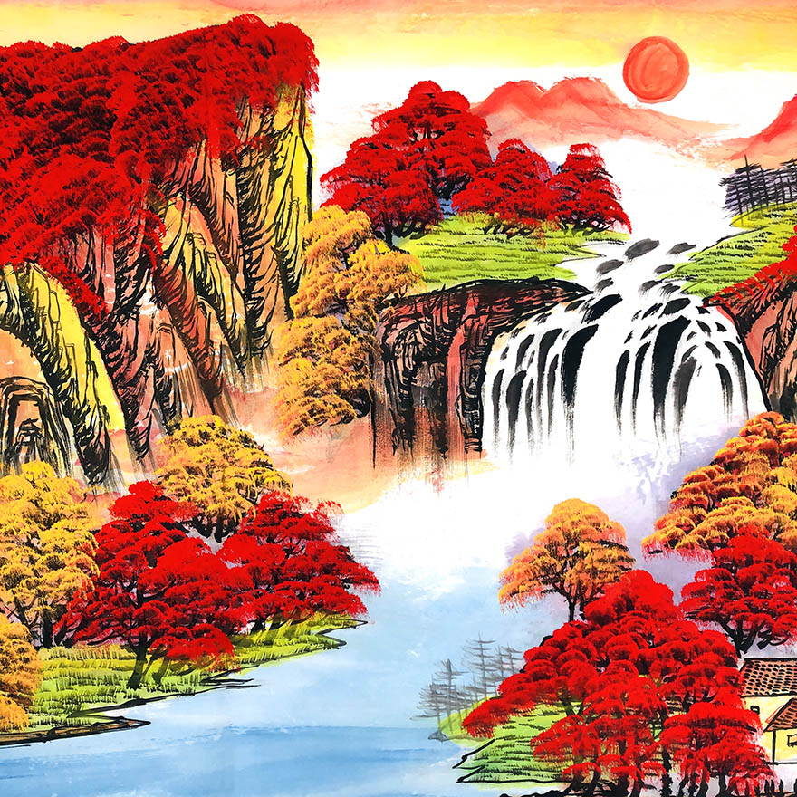 拍卖>书画篆刻>国画>国家一级美术师范海《鸿运当头>178x68售后保障