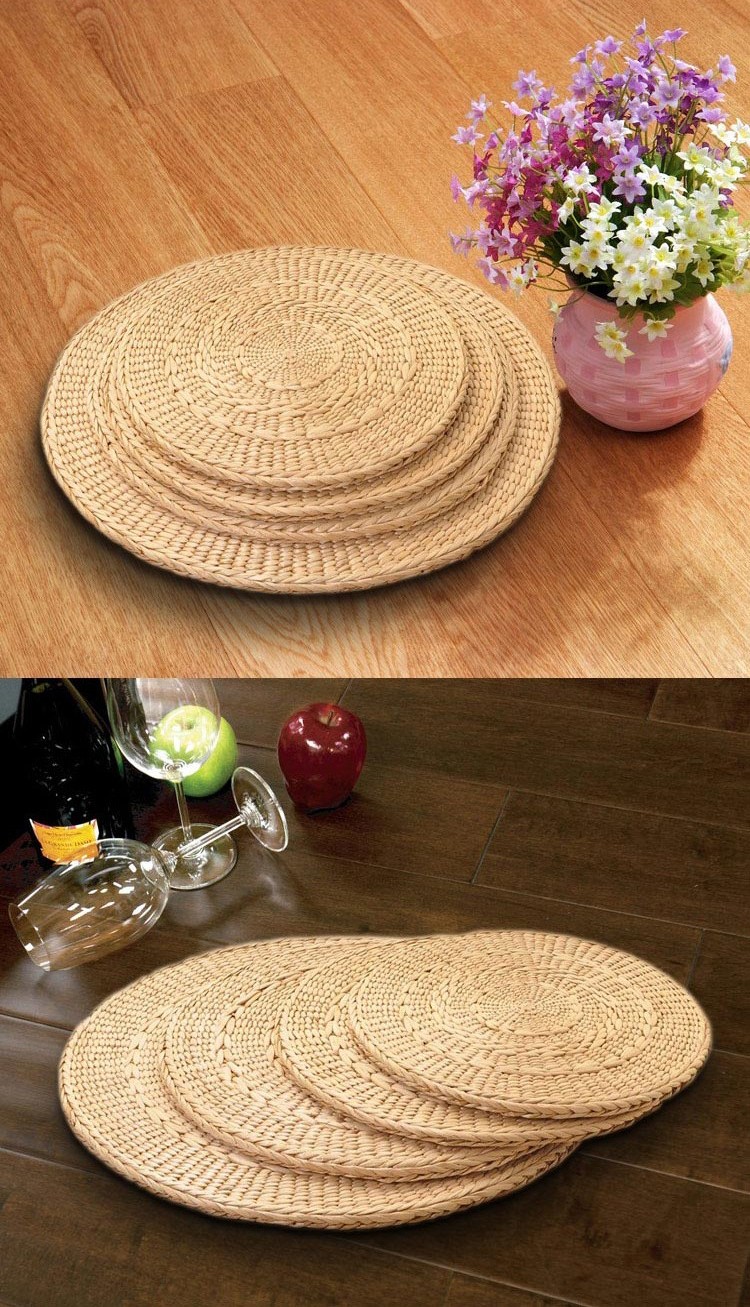 打坐拜佛厚手工编织蒲草坐垫草编蒲团垫子玉米粒榻榻米坐垫可定制蒲草