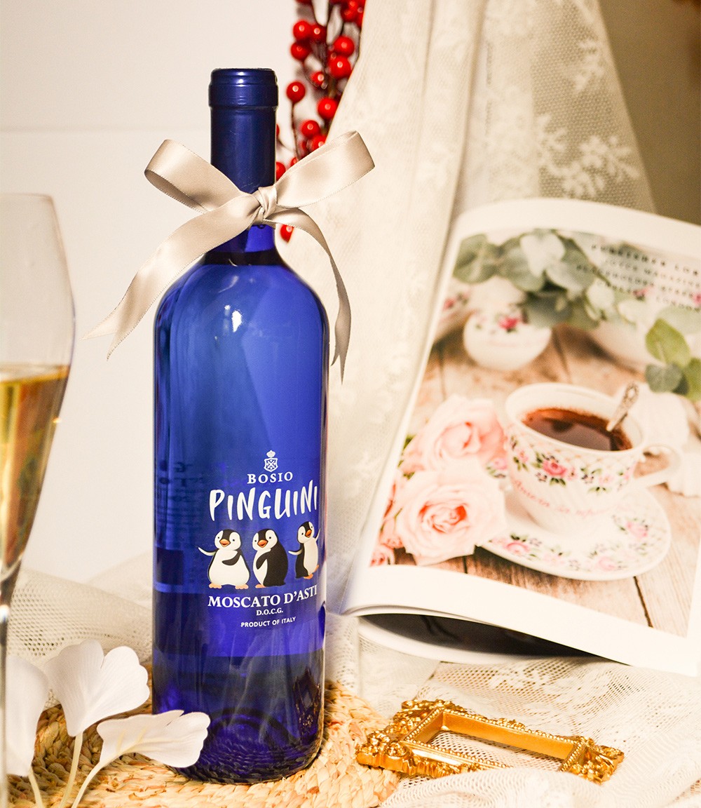 意大利docg博索小企鹅莫斯卡托阿斯蒂甜白起泡葡萄酒整件6瓶