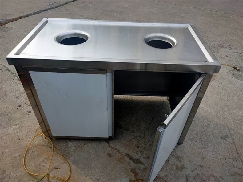 定制 定做不锈钢收残台污碟台收餐台沥水收污碗碟台残渣台泔水台收残