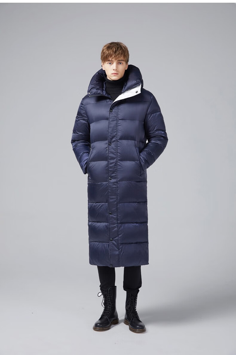 man)长款羽绒服男冬季新款加厚长过膝加长大码白鹅绒男士外套防寒大衣
