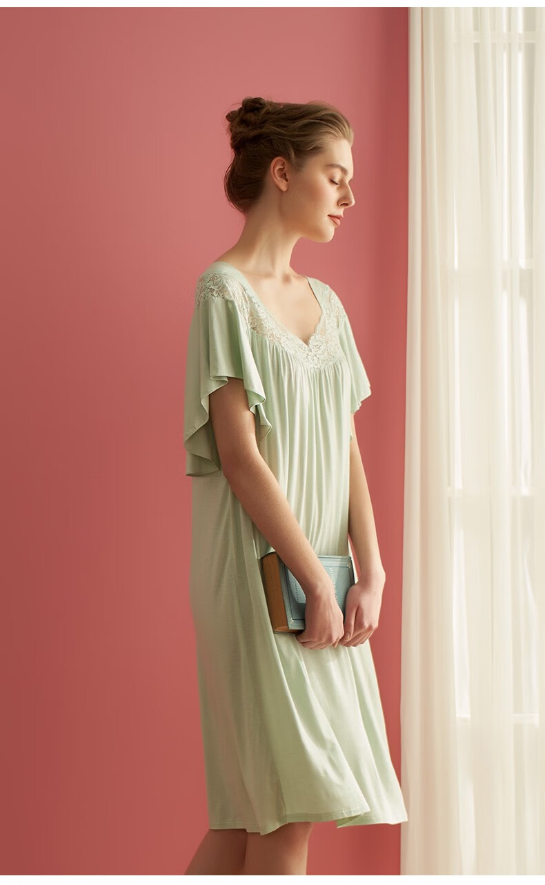 商场同款cabrida嘉德丽亚睡衣女春新品睡裙复古经典舒适卧室家居服303