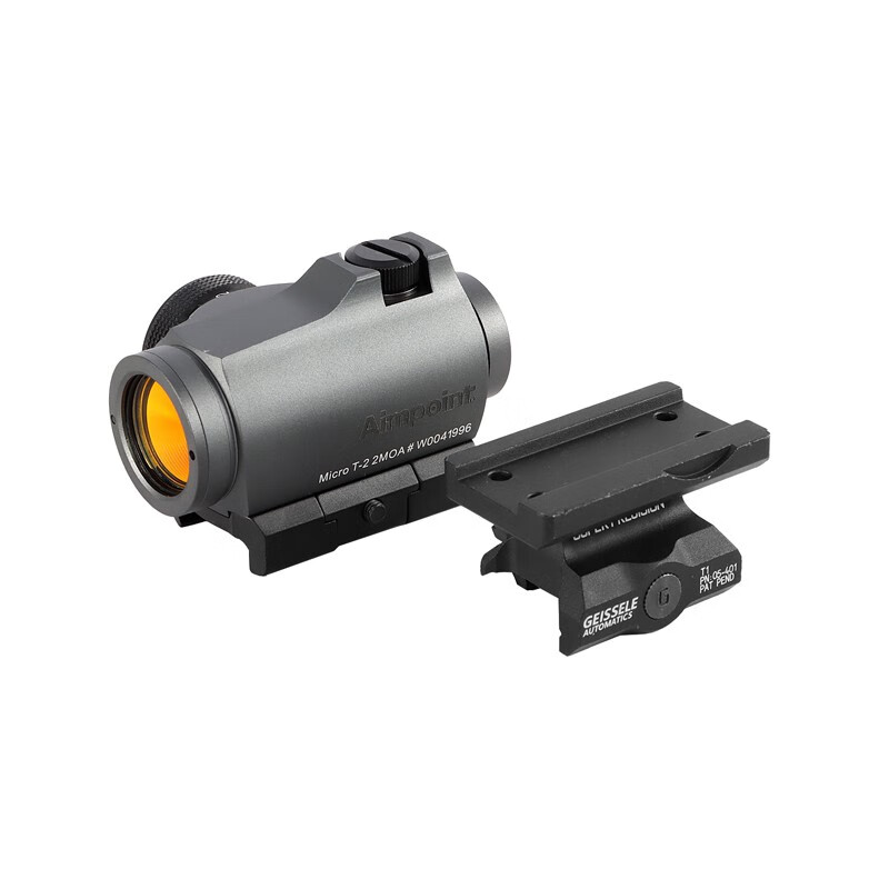 雷蛇t2红点瞄甲烷气体遥测仪测距用瞄准镜全息内红点瞄带底座 t2黑色