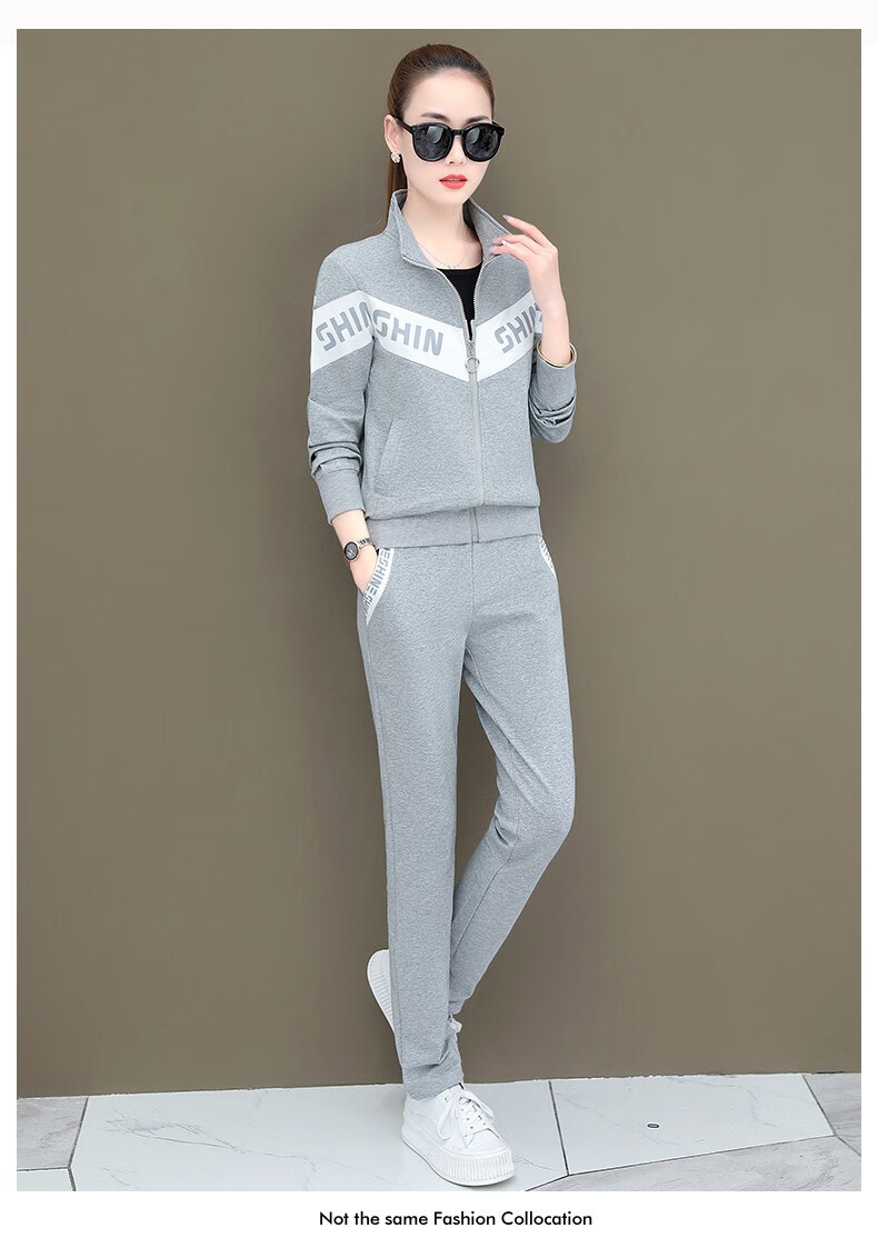 法劳格品牌女装时尚运动服套装女2021春夏新款显瘦洋气减龄休闲宽松