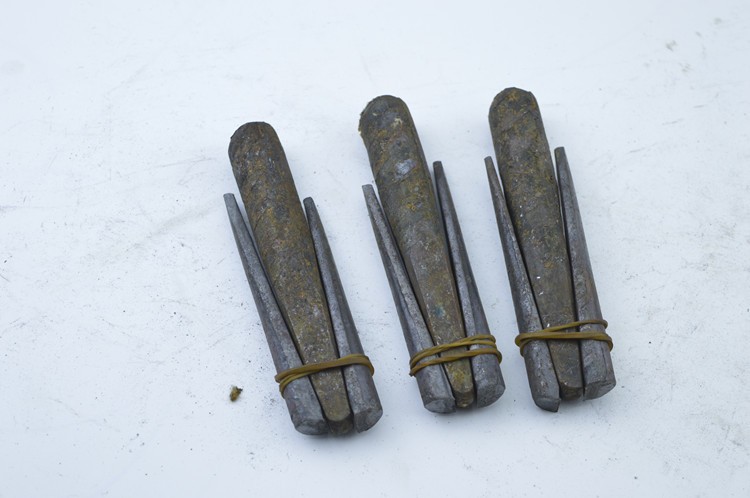 劈石器楔子开石器夹片膨胀破石头分裂片铮子排针神器开石头工具厂家