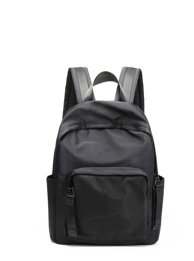 vuniqson品牌双肩包男女尼龙简约户外书包出差旅行电脑背包 灰色大号