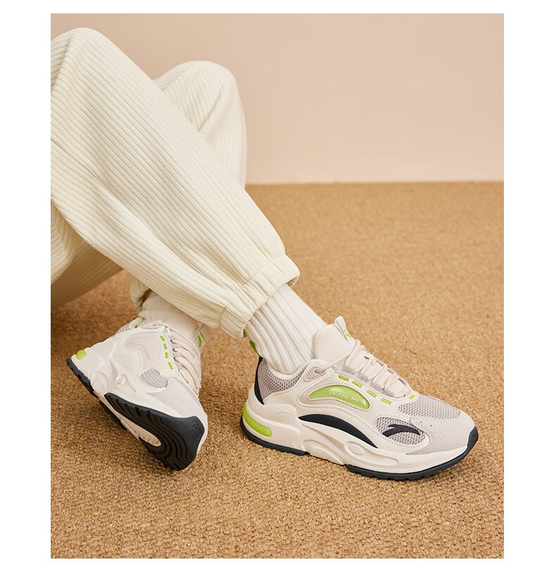 安踏千禧5 老爹鞋女鞋2022秋冬新款厚底复古休闲运动鞋122248890 【防